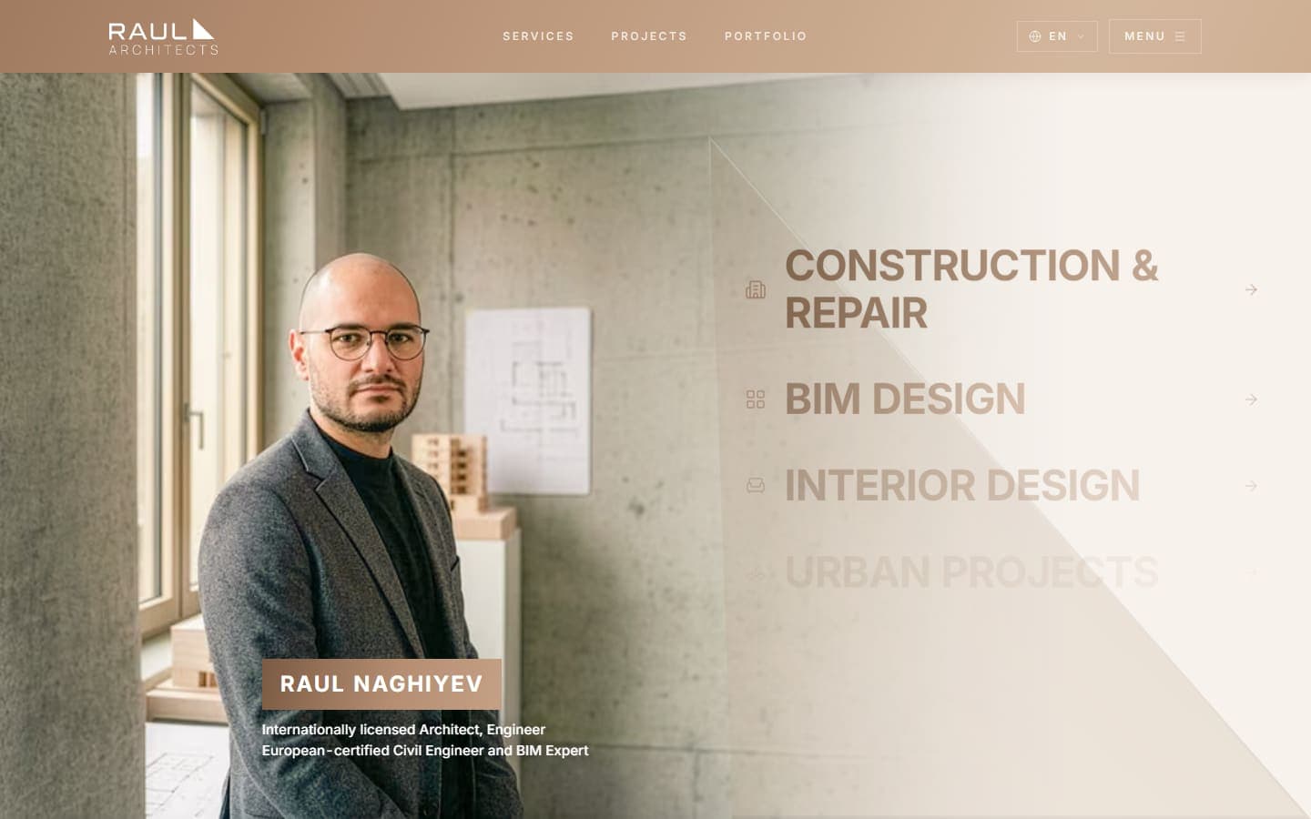 Raul Architects website
