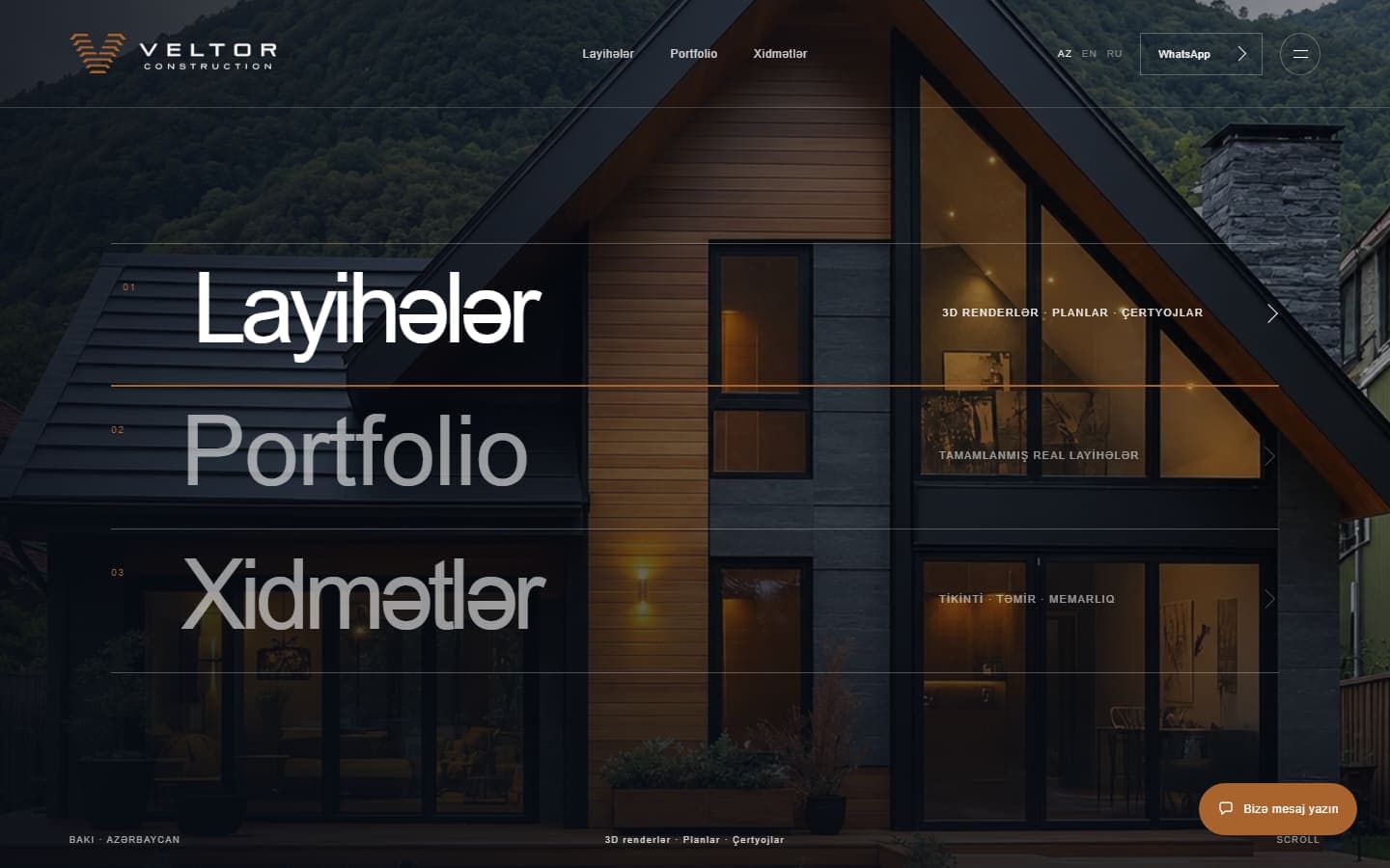 Veltor Construction website